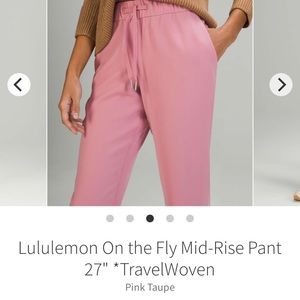 NWT Lululemon On the Fly Woven Pants size 8